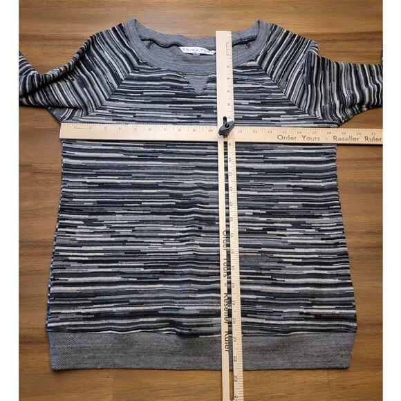 🖤 Trina Turk Stretch Jersey Sweatshirt Sweater – Women’s S – Gray/Black/White - Picture 8 of 10